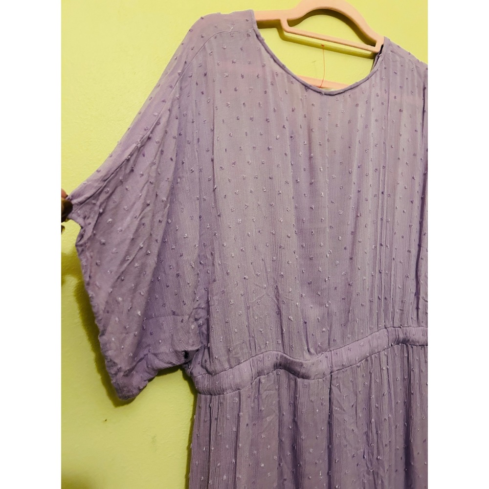 A Beautiful Soul Dress Women B Lavender Excellent Floral Embroidered Swiss Boho - Picture 9 of 12